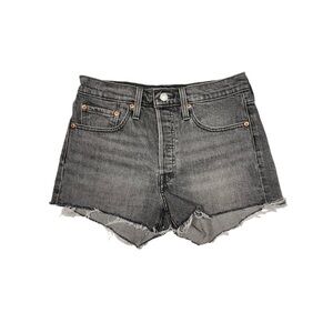 Levi’s 501 High Rise Cutoff Jean Shorts W26 Black Wash